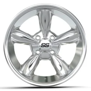 14x7" GTW Godfather Chrome Golf Cart Wheel