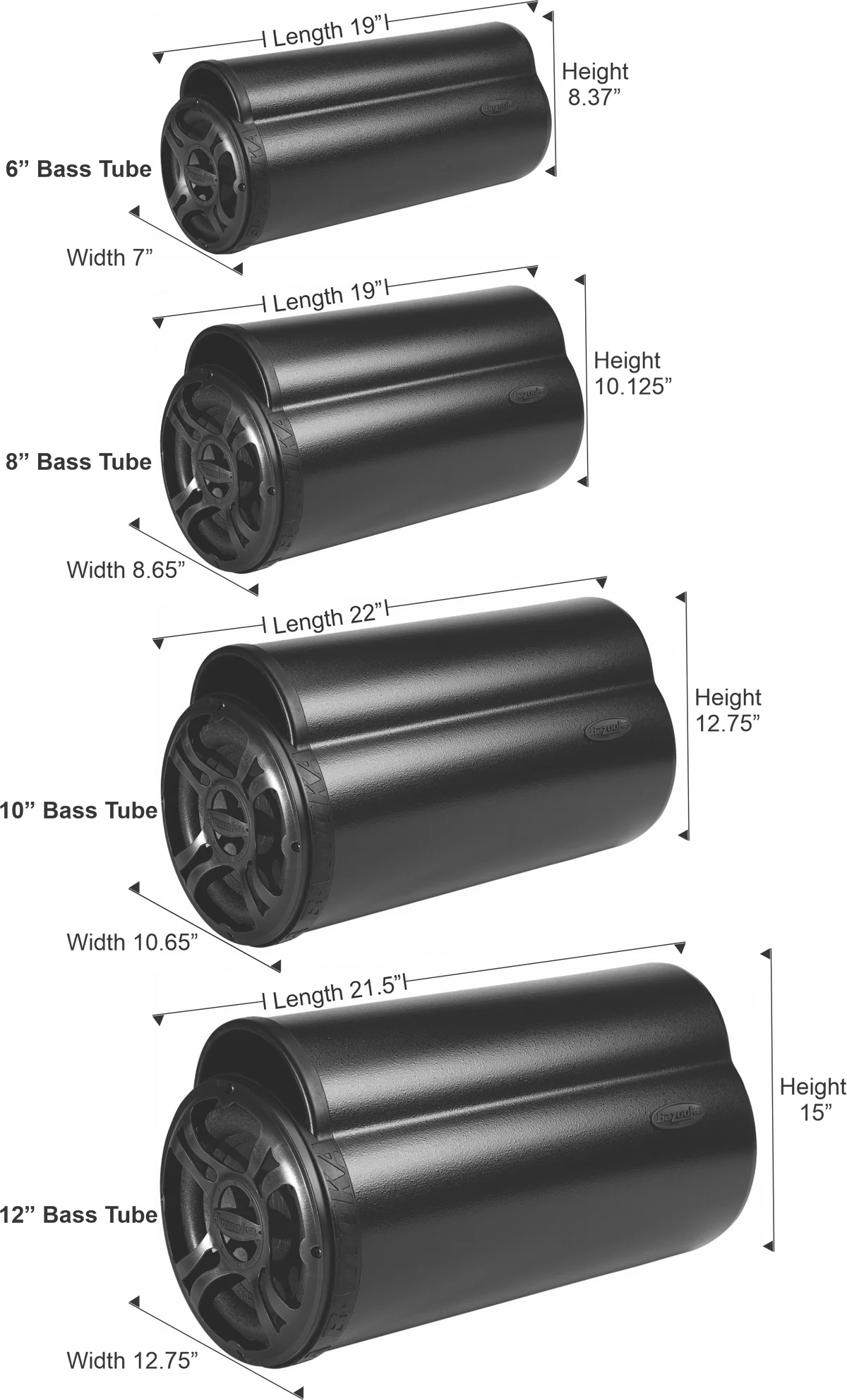 bazooka bt series 6" amplified bass tubes Bazooka BT Series 6" Amplified Bass Tubes