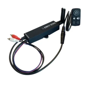 Bazooka Party Stick | Wireless Music Sharing Adapter | one-click Party Button pairing | Knockout Keypad | 12 volt Powered | RCA Audio Output | Remote Amplifier Turn-On