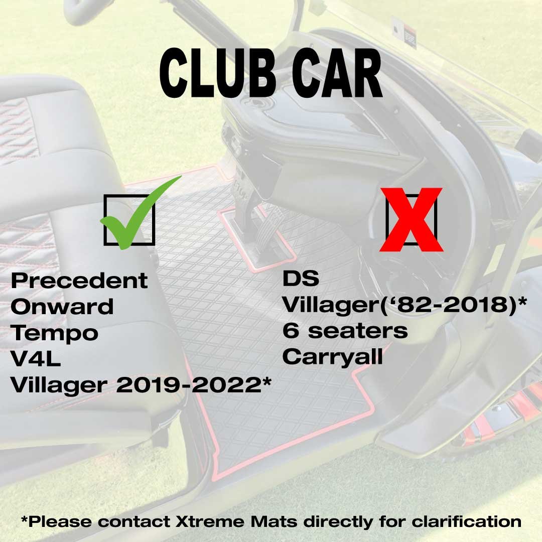 Club Car Floor Mat - Fits Precedent (2004-2025) / Onward & Tempo (2017-2025) / Villager & V4L (2019-2024)