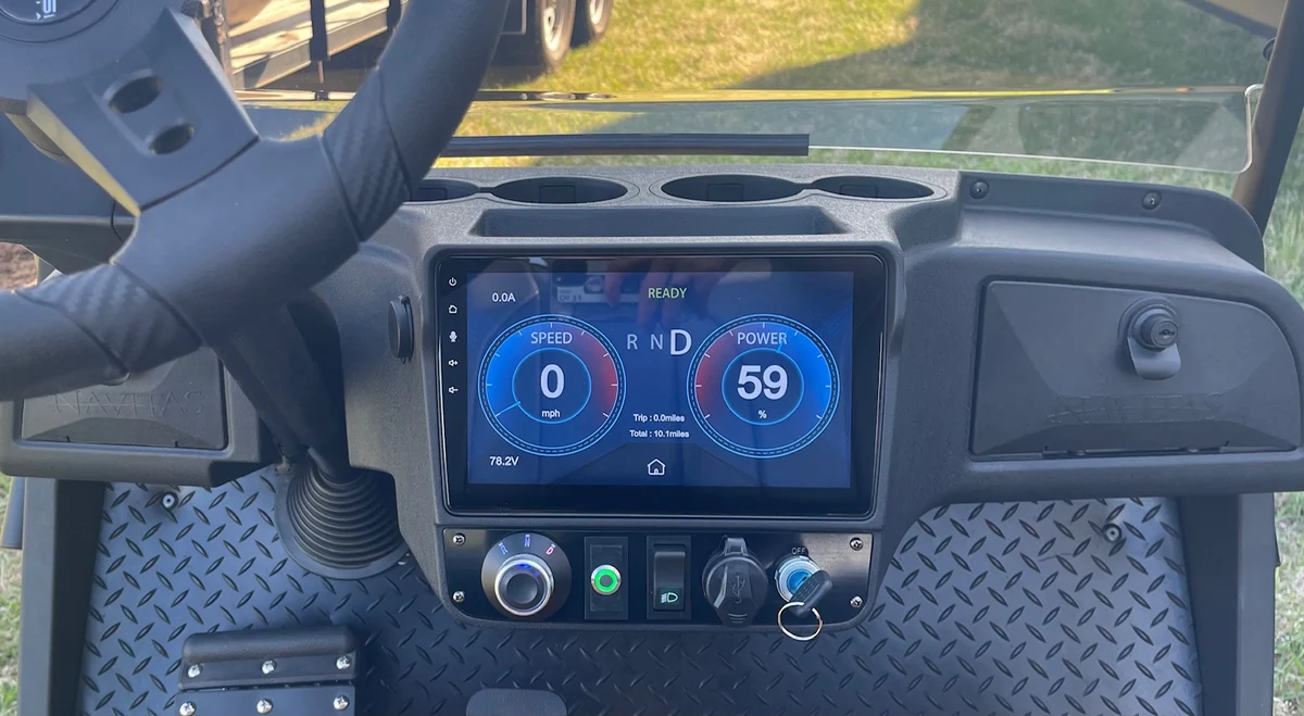 dash kit with navitas 10" can display screen for navitas chassis and ezgo txt Dash kit with Navitas 10" CAN Display screen for Navitas chassis and EZGO TXT