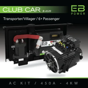 EB Power AC Kit / 450A + 4kW (BETTER TORQUE) / Club Car Transporter/Villager / 6+ Passenger
