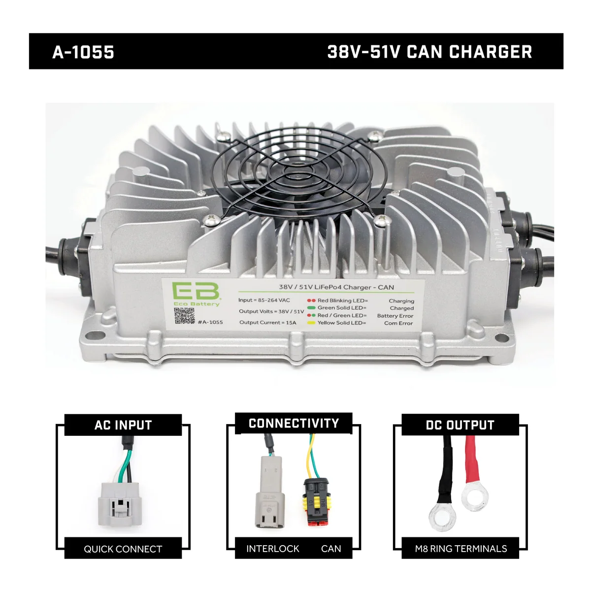 Eco Battery 38V-51V 15A CAN Charger