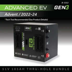 Eco Battery (48V) 51V 105AH Thru-Hole Battery Bundle / Advanced EV Advent / 2022-24