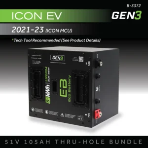 Eco Battery (48V) 51V 105AH Thru-Hole Battery Bundle / ICON EV / 2021-23 (ICON MCU)