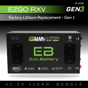 Eco Battery (48V) 51V 150AH Battery Bundle / EZGO RXV Samsung Gen1 (2017-2021)