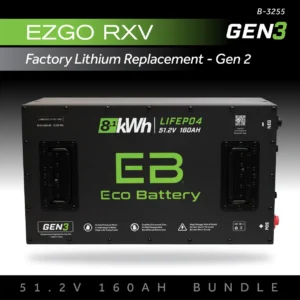 Eco Battery (48V) 51V 160AH Battery Bundle / EZGO RXV Samsung Gen2 (2022+)