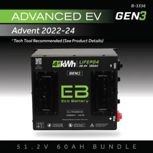 Eco Battery (48V) 51V 60AH Battery Bundle / Advanced EV Advent / 2022-24
