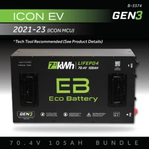 Eco Battery (72V) 70V 105AH Battery Bundle / ICON EV / 2021-23 (ICON MCU)