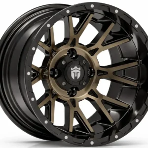 Empire® 14x8 Savage SV6 Gloss Black & Machined Faced Tinted Golf Cart Wheel