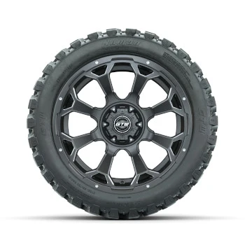 GTW Raven Matte Gray 14 in Wheels with 23x10-R14 Nomad All-Terrain Tires - Set of 4
