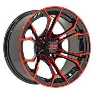 GTW Spyder 12X7 Black/Red w/SS Cap