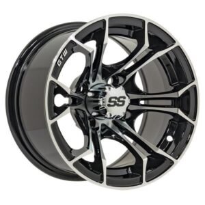 GTW Spyder 14X7 Black/Machined Accents w/SS Cap