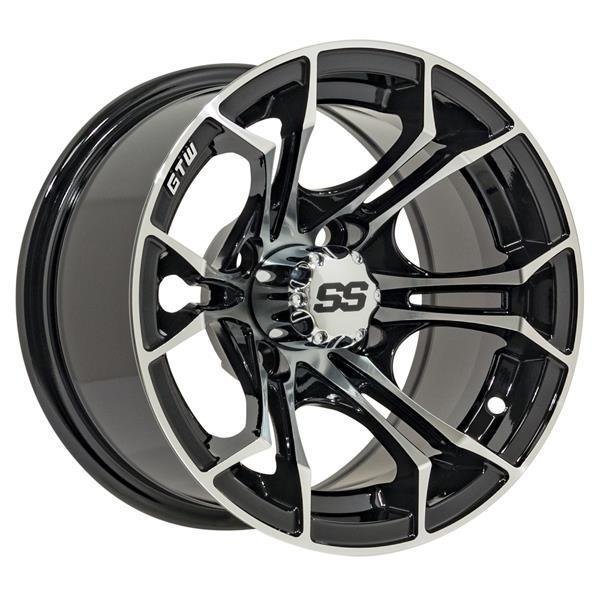 GTW Spyder 14X7 Black/Machined Accents w/SS Cap