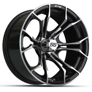 GTW Spyder 15x7 Gloss Black and Machined Wheel