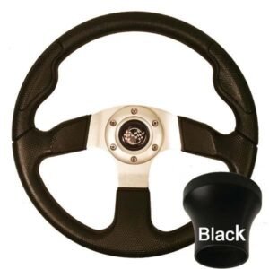 GTW Steering Wheel Kit, Black/Sport 13.5 W/Black Adapter, Club Car Precedent