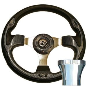 GTW Steering Wheel Kit, Carbon Fiber/Rally 12.5 W/Chrome Adapter Precedent