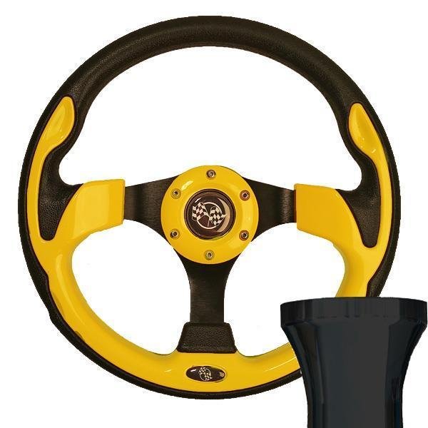 gtw steering wheel kit, yellow/rally 12.5 w/black adapter, yamaha GTW Steering Wheel Kit, Yellow/Rally 12.5 W/Black Adapter, Yamaha