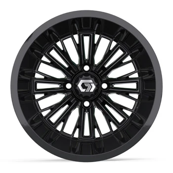 GTW® Viper 14x9 Gloss Black Ultra-Wide Golf Cart Wheel