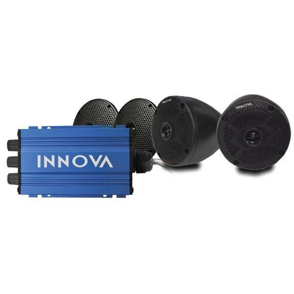 innova innova 4 channel mini amp kit w/ 2 cone & 2 coax speakers INNOVA INNOVA 4-Channel Mini-Amp Kit w/ 2 Cone & 2 Coax Speakers