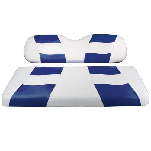 Madjax RIPTIDE White/Blue Two-Tone Front Seat Covers for Yamaha DR
