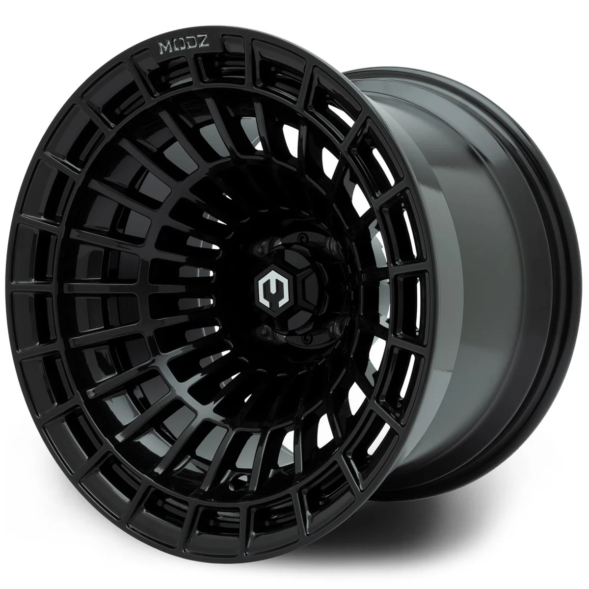 modz® felon 15x10 glossy black golf cart wheel MODZ® Felon 15x10 Glossy Black Golf Cart Wheel
