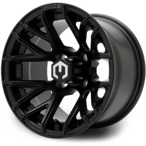 MODZ® Matrix 12x7 Matte Black Golf Cart Wheel