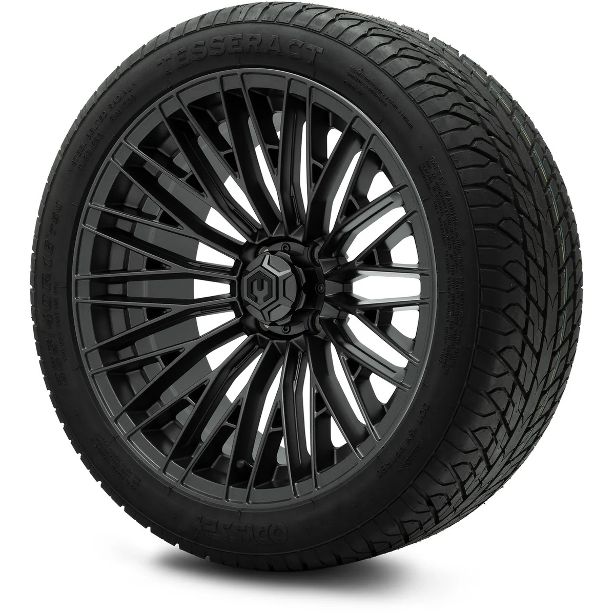 Modz Reaper 16x7 | -25 Offset Titanium Gunmetal wheels with Odyssey tires