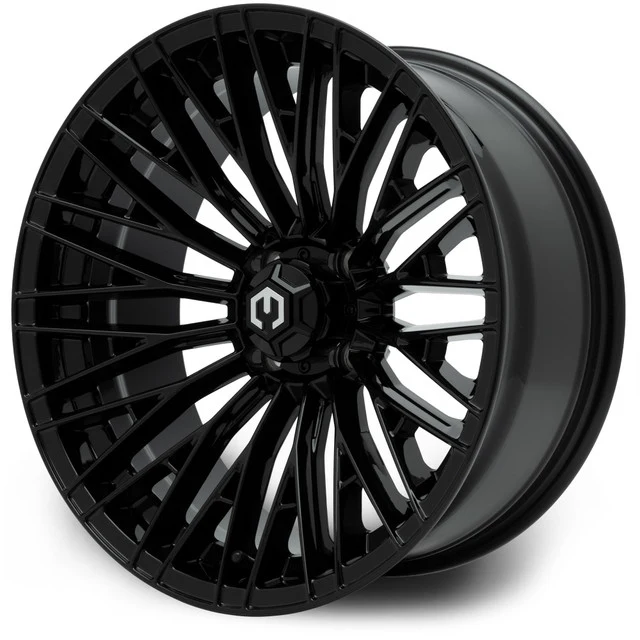 modz® reaper 16x7 glossy black golf cart wheel MODZ® Reaper 16x7 Glossy Black Golf Cart Wheel