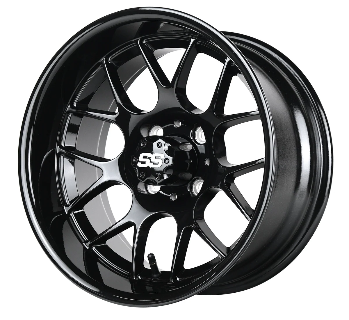 SS Wheels Alpha 12x7 Gloss Black & X Comp H/T Tire Package
