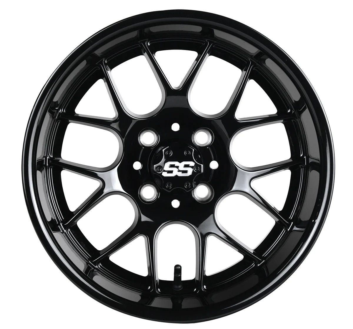 SS Wheels Alpha 12x7 Gloss Black & X Comp H/T Tire Package