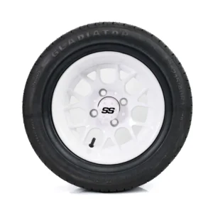 SS Wheels Alpha 12x7 Gloss White & X Comp H/T Tire Package