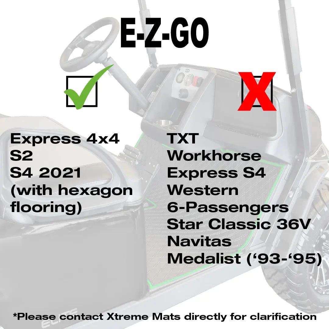 Xtreme Mats EZGO S2 & S4 Golf Cart Floor Mats (2021.5-Current)