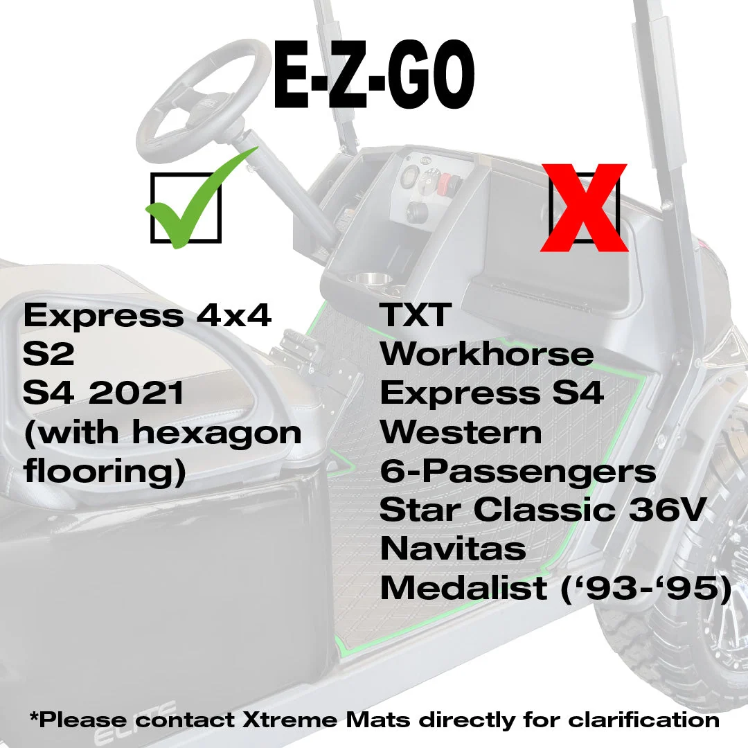 Xtreme Mats EZGO S2 & S4 Golf Cart Floor Mats (2021.5-Current)